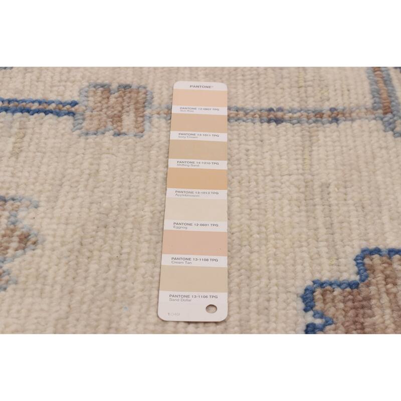 ECARPETGALLERY Hand-knotted Modern Oushak Cream Wool Rug - 8' x 9' 10"