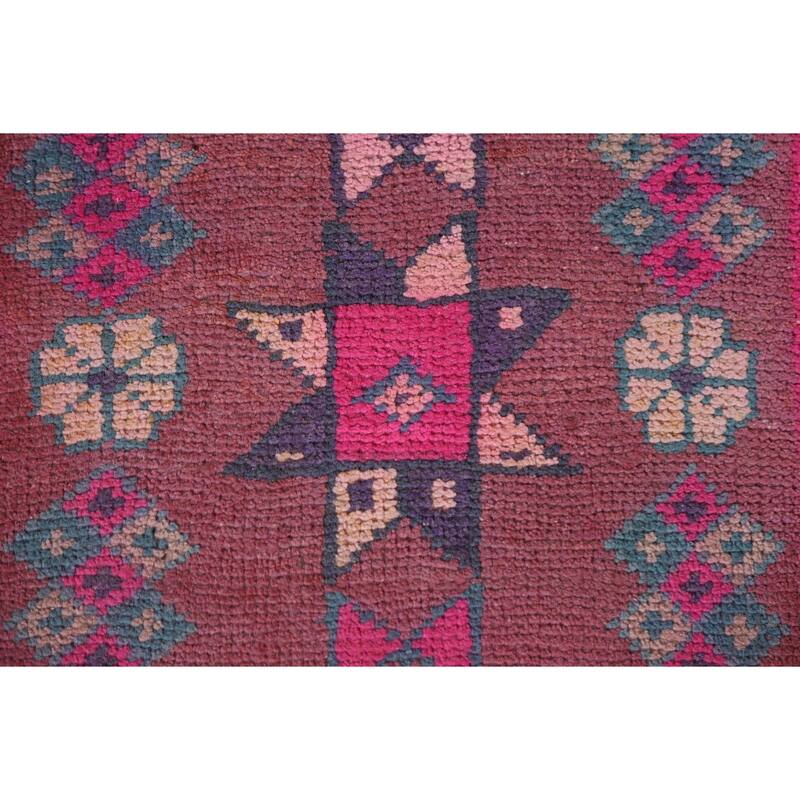 Hand Knotted Oriental 100% Wool Carpet Traditional Tribal Navy Blue & Blues Ardebil Runner Rug - 11' 10'' X 4' 1''