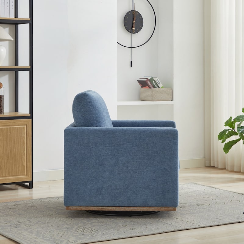 30.7"W Square Upholstered Swivel Accent Chair