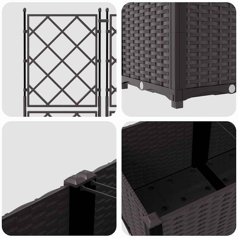 vidaXL Garden Planter with Trellis