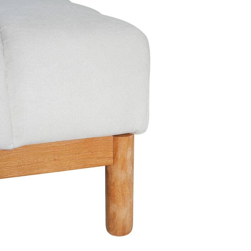 Christopher Knight Home - Biscuit Modern Upholstered Tufted Ottoman with Deep Cushion Design