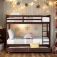 preview thumbnail 20 of 68, American Classic Traditional Style Twin-over-Twin Bunk Bed with Ladders and Two Storage Drawers Espresso