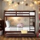 preview thumbnail 2 of 16, Twin-over-Twin Classic Wooden Bunk Bed with Storage