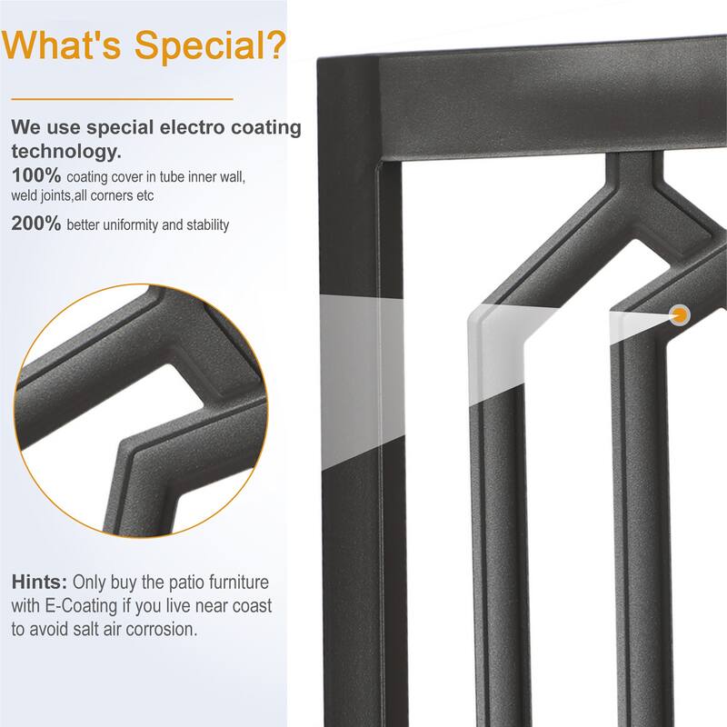 MAISON ARTS 7/9-Piece Outdoor Dining Table Sets with Expandable Rectangular Metal Dining Table & 6/8 Dining Chairs