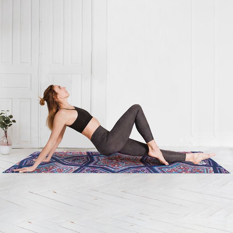 AUM 4mm Soft Foam Tech Lilla Series Yoga Exercise Mat - 68" x 24" - Perfect for Yoga/Pilates/Floor Exercises