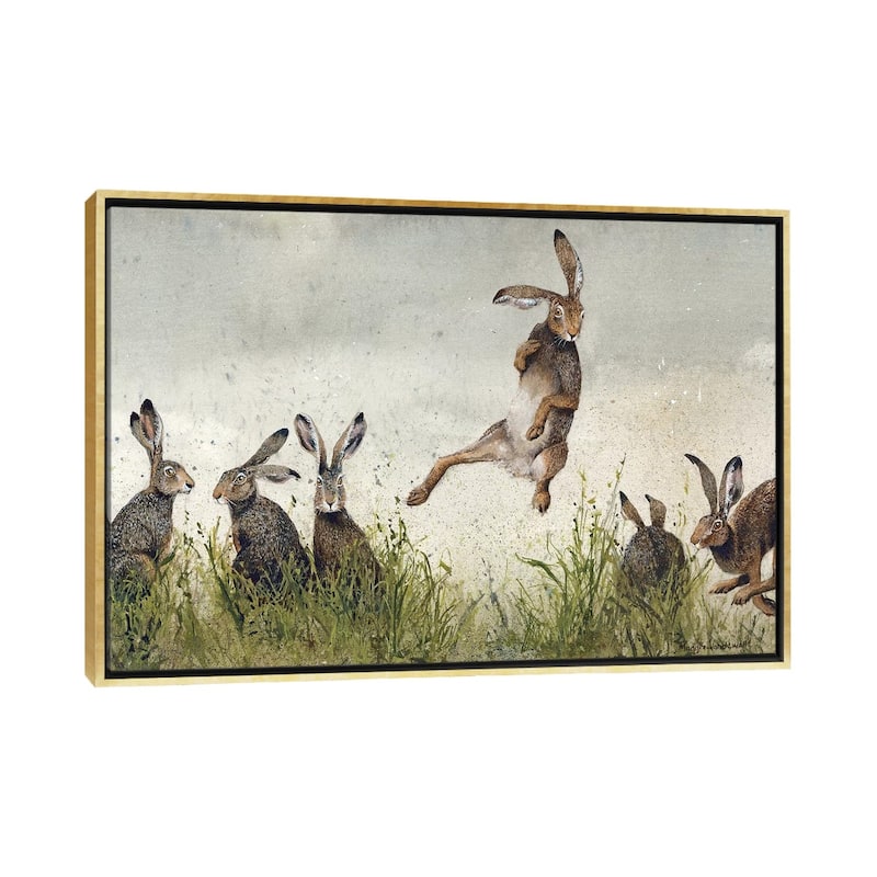 iCanvas "Hijinx" by Maggie Vandewalle Framed Canvas Print - Gold - 18x26