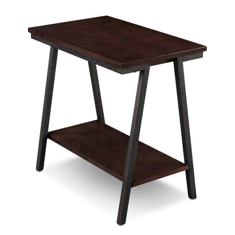 Leick Home Empiria Narrow Side Table with Shelf and Metal Frame