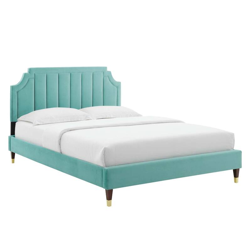Sienna Performance Velvet Full Platform Bed