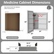 preview thumbnail 25 of 37, Artemis Aluminum Recessed/Surface Mount Bathroom Medicine Cabinet with Mirror and Lights, Dimmable, Anti-Fog, Adjustable Shelf