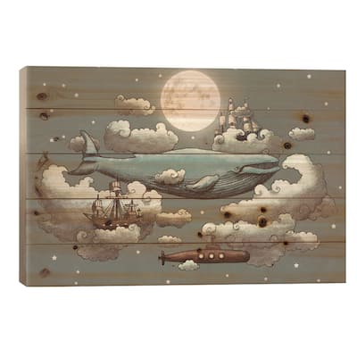 Ocean Meets Sky 1 Print On Wood by Terry Fan - Multi-Color