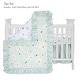 preview thumbnail 2 of 7, Lambs & Ivy Sweet Daisy Blue/White 3-Piece Floral Baby Crib Bedding Set