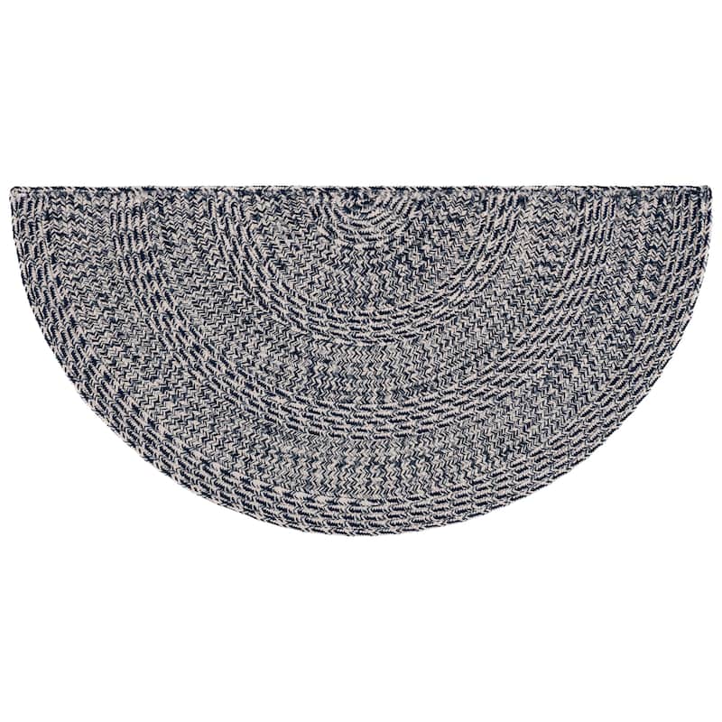 SAFAVIEH Handmade Braided Fatimah Washable Indoor/Outdoor Rug - Weather Resistant & Easy Cleaning - 2' x 4' - Navy/Ivory