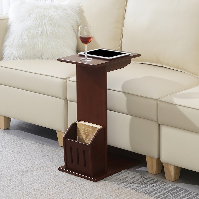 Convenience Concepts Designs2Go Abby C End Table with Magazine Holder - Espresso