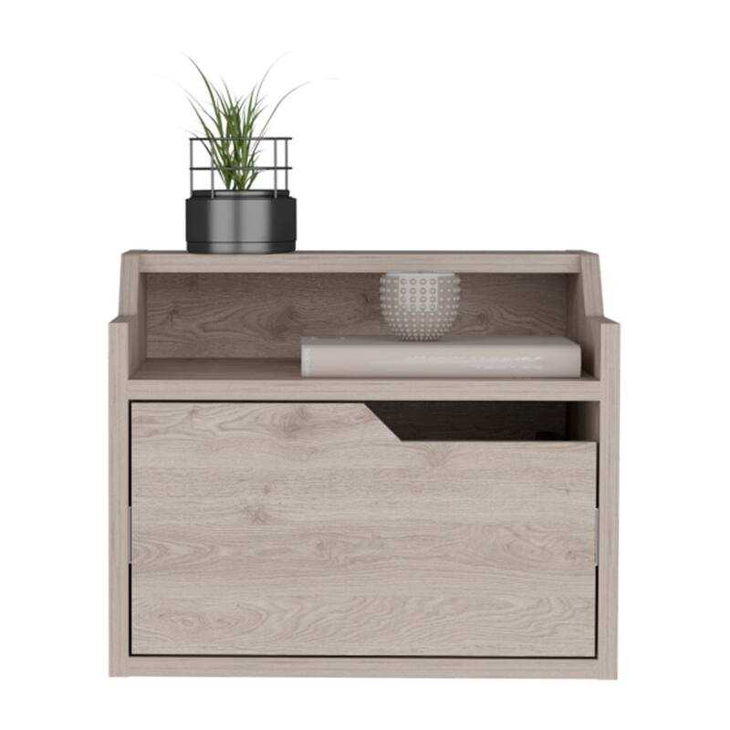 Floating Nightstand Chester, Bedroom, Light Gray,High quality and durable