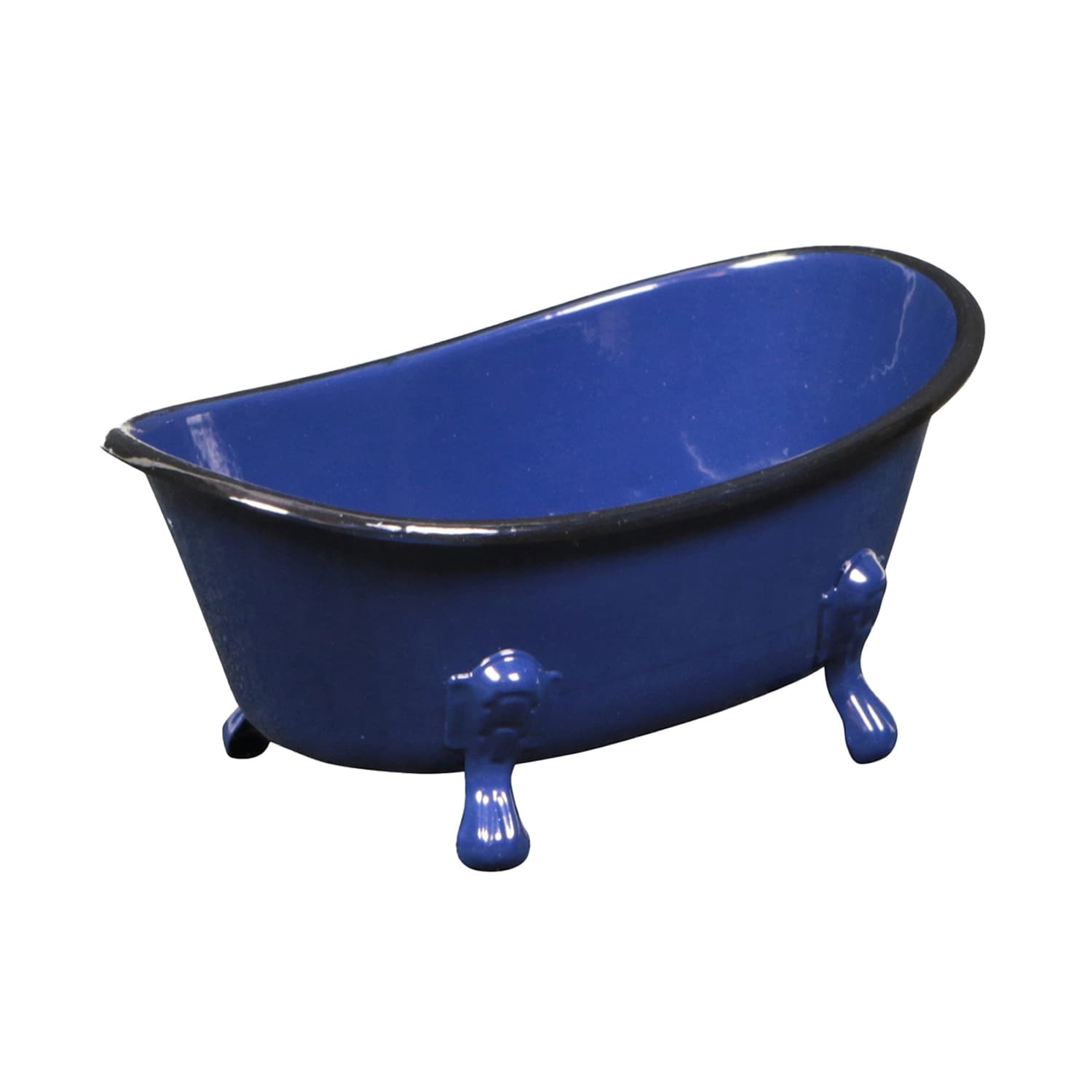 Cheung's Handmade Navy Blue Metal Mini Bathtub Decor - 3.25H - Bed Bath &  Beyond - 22689537