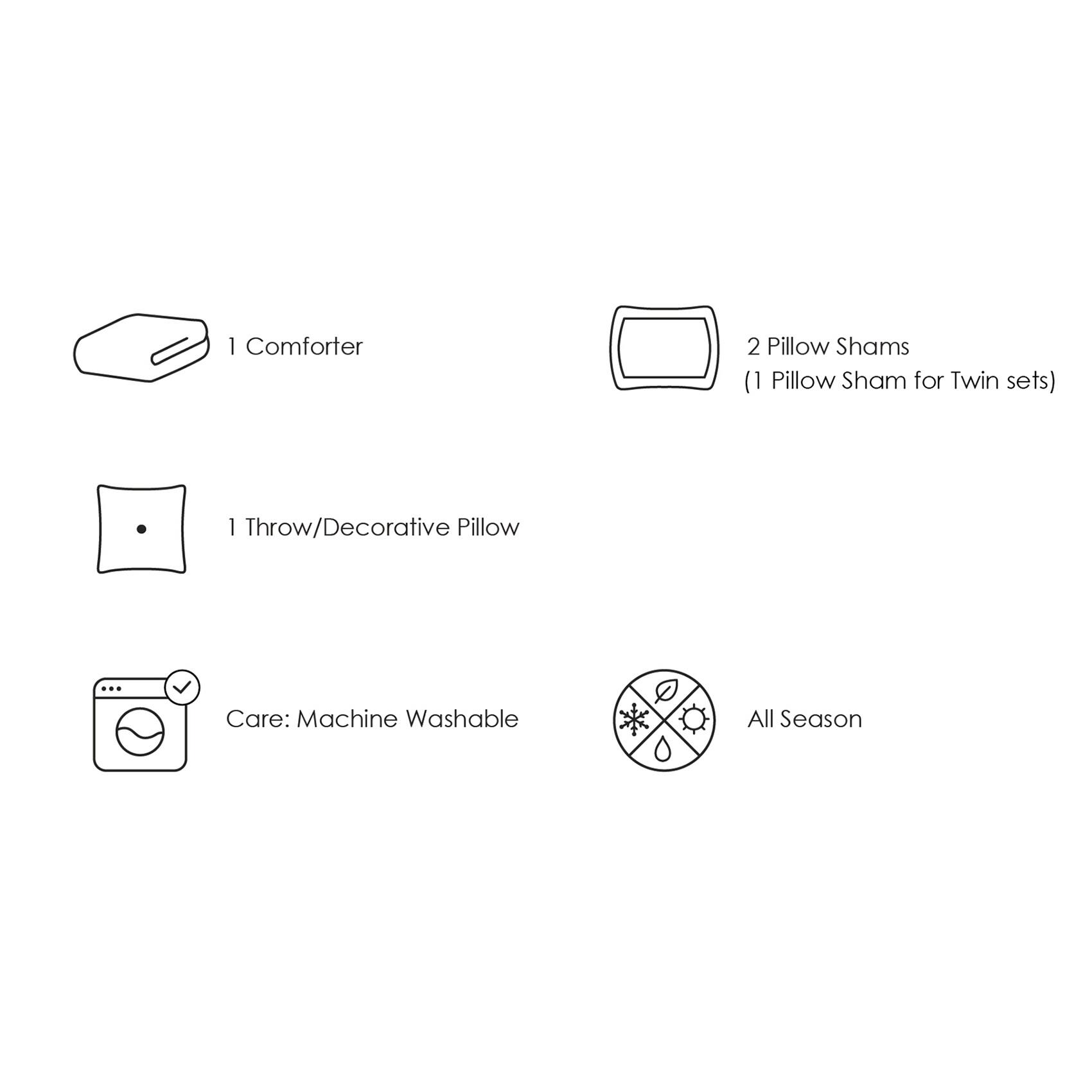 ALEX + BELLA Next Level Dark Grey/Blue Microfiber Comforter Set Bed