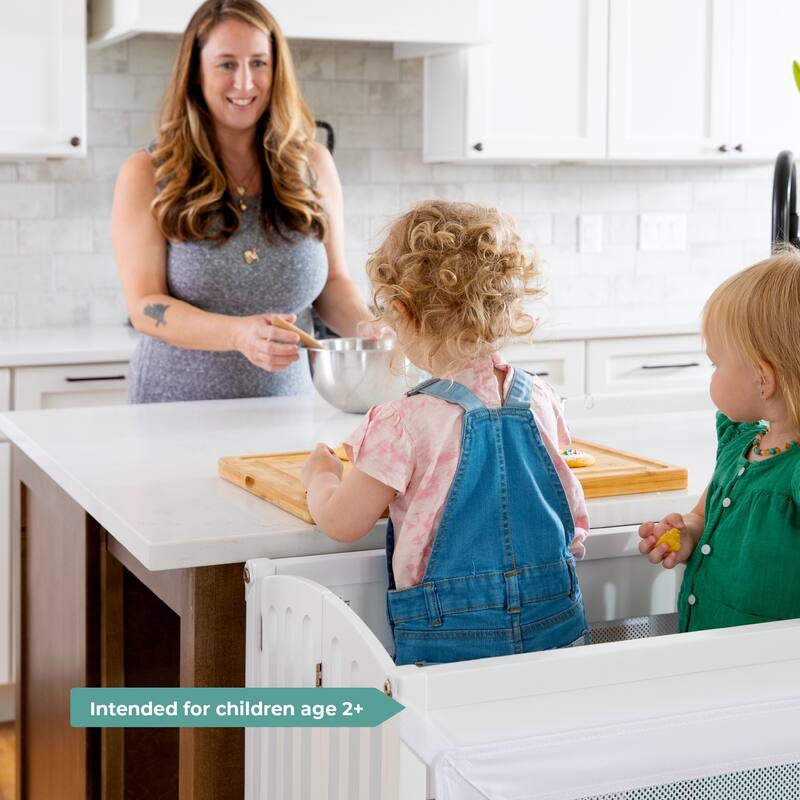 Guidecraft Contemporary Kitchen Helper Double White