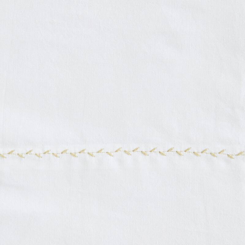 Martha Stewart Lilly Pond Leaf Embroidered Cotton Sheet Set