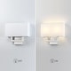 preview thumbnail 8 of 61, Wall Sconce Light With White Fabric Shade