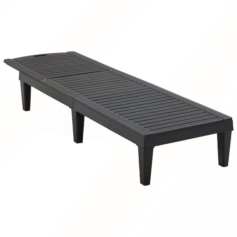 2-Piece Outdoor Chaise Lounges with Adjustable Backrest