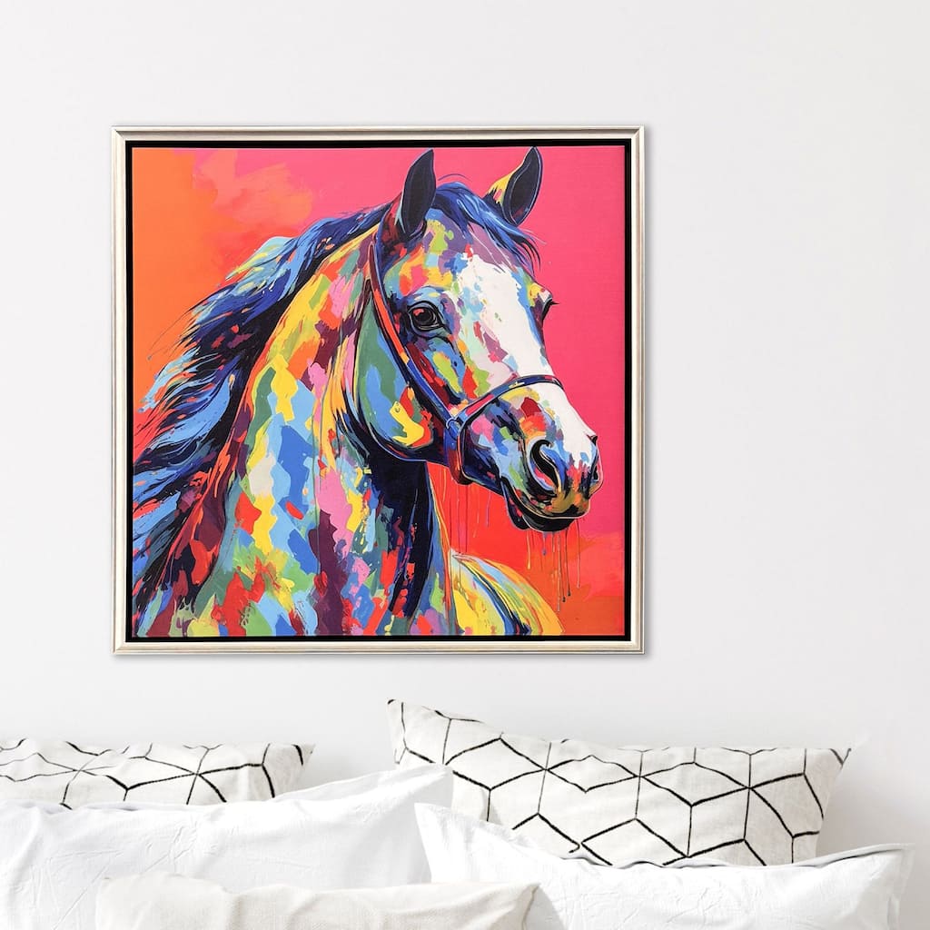 Paragon Colorful Horse I Canvas