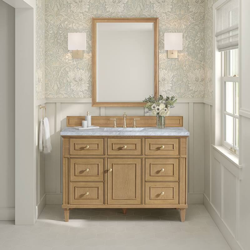 James Martin Vanities Lorelai 48" Single Vanity, Light Natural Oak