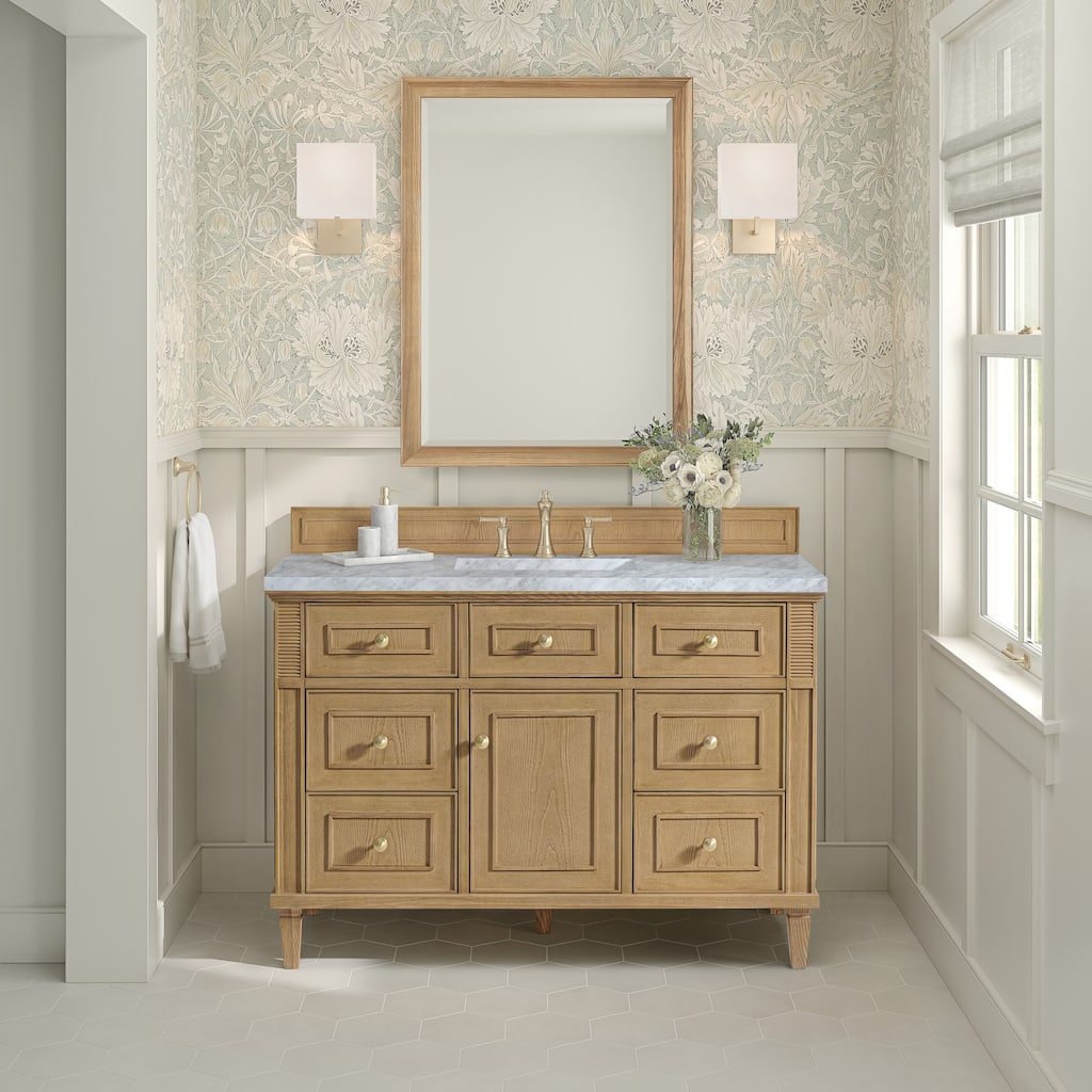 James Martin Vanities Lorelai 48" Single Vanity, Light Natural Oak