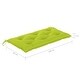 preview thumbnail 3 of 8, vidaXL Patio Bench with Bright Green Cushion 44.1" Solid Teak Wood - 44.1" x 21.7" x 37"