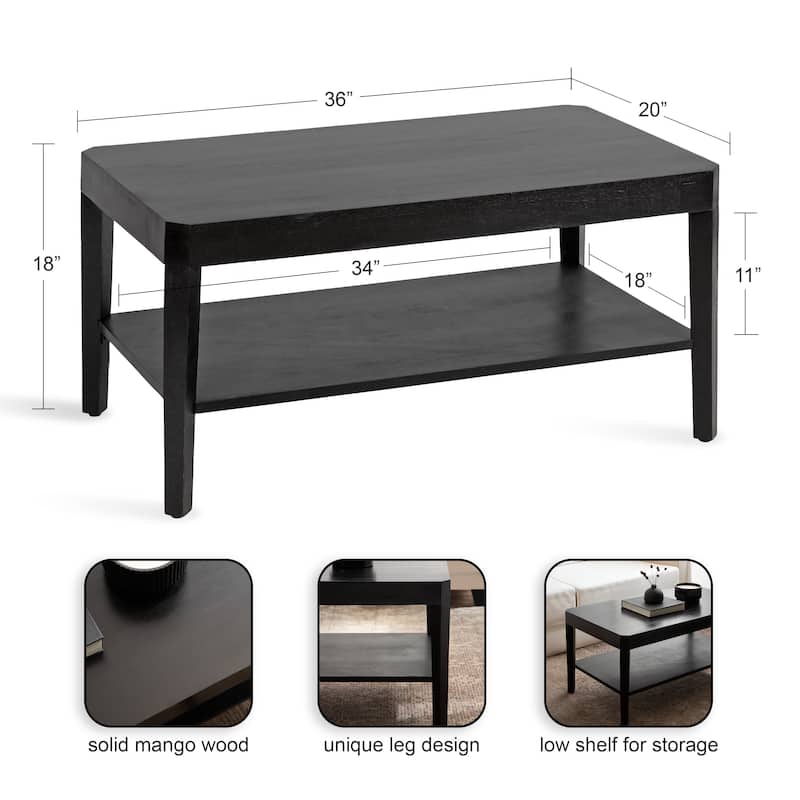 Kate and Laurel Talcott Rectangle Coffee Table