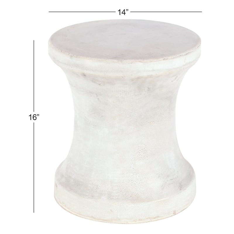 Contemporary Fiberclay Stool - 14 x 14 x 16