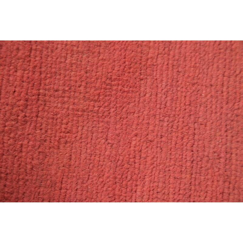 Pink Gabbeh Modern Rug Hand-Knotted Foyer Wool Carpet - 2'0" x 2'11"