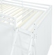 preview thumbnail 13 of 27, Multi-Functional Twin Size Loft Bed with Wardrobe and Desk, Sturdy Construction & Safety Guaranteed, Maximized Space, White