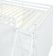 preview thumbnail 12 of 11, Twin Size Loft Bed with Wardrobe, Desk and Shelves, White