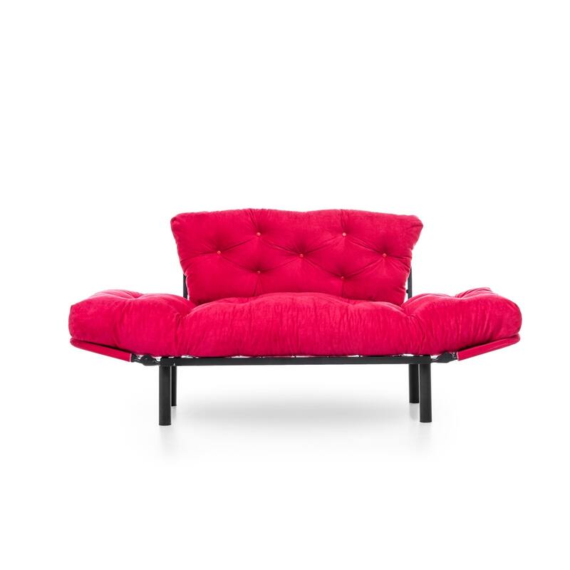 Gazapizm Metal Frame, Tufted Removable Cushions Loveseat