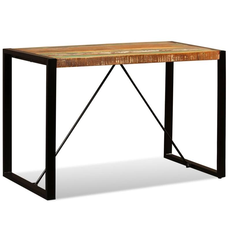 vidaXL Dining Table Solid Reclaimed Wood 47.2" - Multi