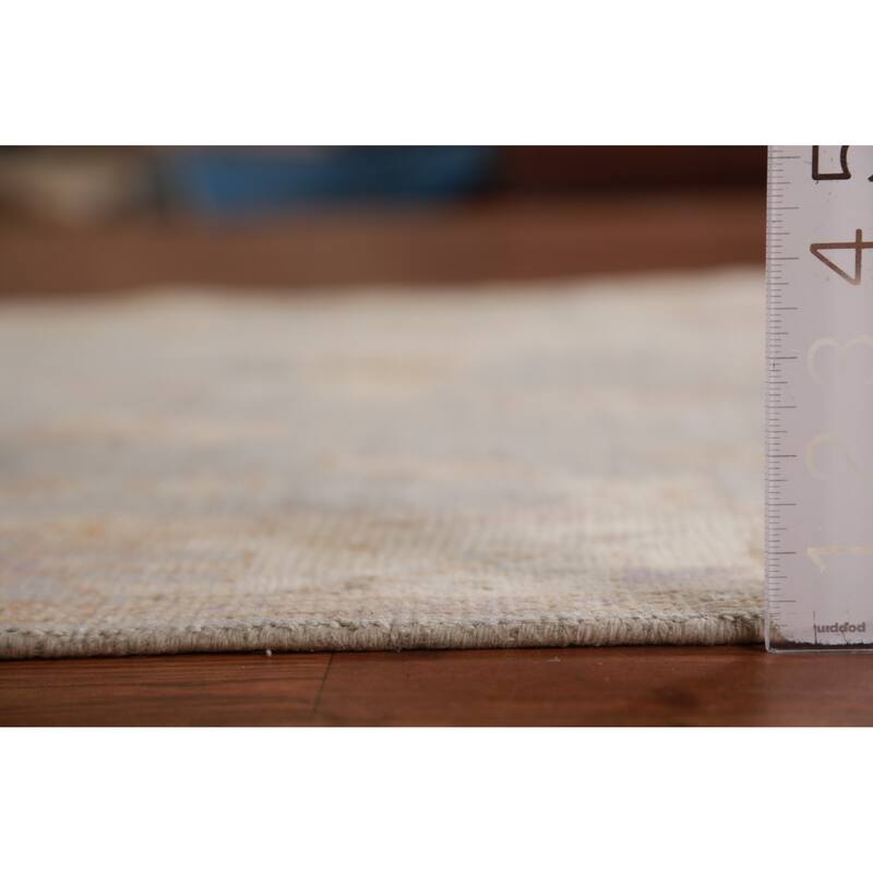 Hand Knotted Oriental 100% Wool Carpet Transitional All-Over Greys & Charcoal Oushak Area Rug - 6' 1'' X 3' 10''