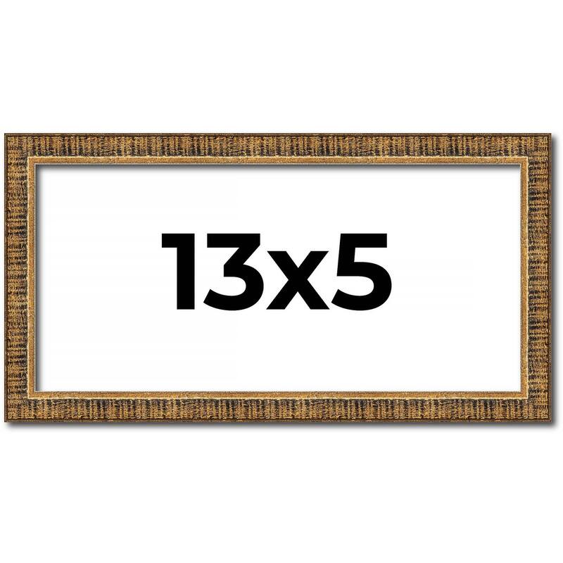 13x5 IN Frame Gold Kingsley Distressed Solid Wood Picture Frame Width