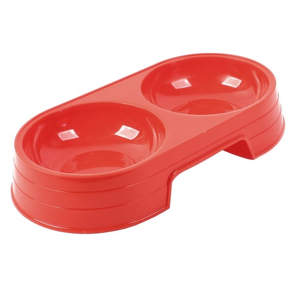 plastic double dog bowl