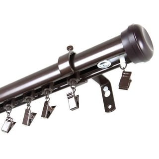 Rosen Cordless Traverse Rod 2848 Inch Cocoa - 48 x 4 x 4 - Bed Bath ...