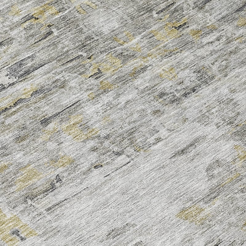 Machine Washable Indoor/ Outdoor Abstract Modern Chantille Rug