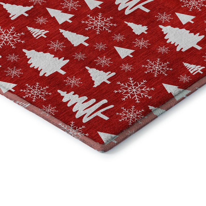 Premium Washable Super Soft Christmas Tree Mayfield Rug