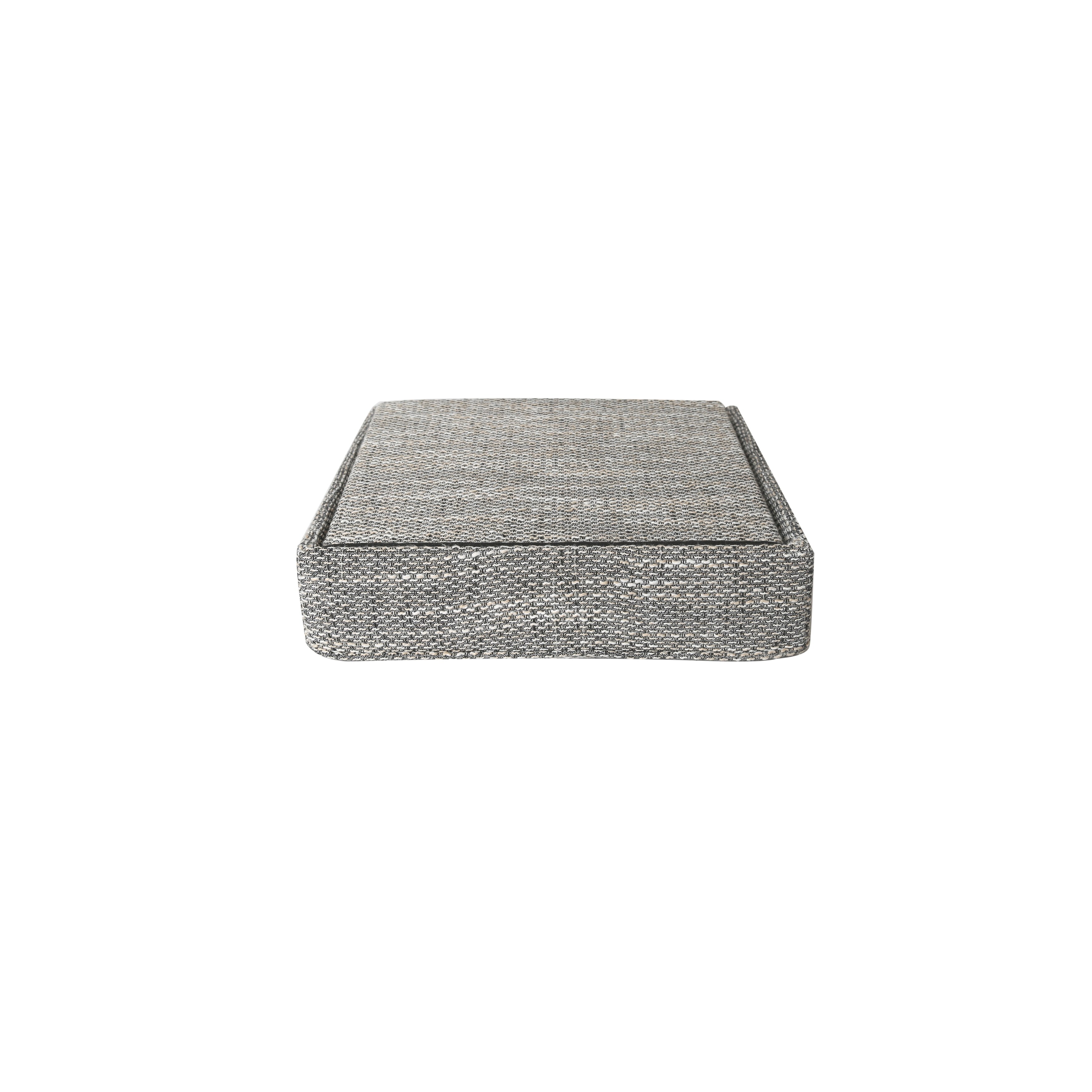 Shop Black Friday Deals On Porch Den Jurgens Woven Grey Tweed Extra Cushioned Top Tufted Storage Ottoman Overstock 25685431