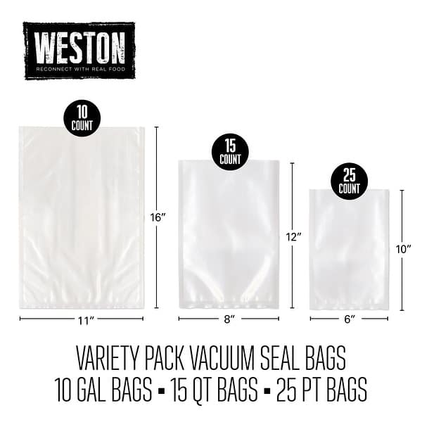 Weston 50-Pack Vacuum Sealer Bags