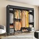 Bedroom Armoires Large Wire Garment Rack Covered Clothing Rack ...