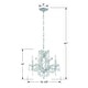 preview thumbnail 5 of 4, Maria Theresa 4 Light Clear Crystal Chrome Mini Chandelier - 16.5'' W x 15'' H