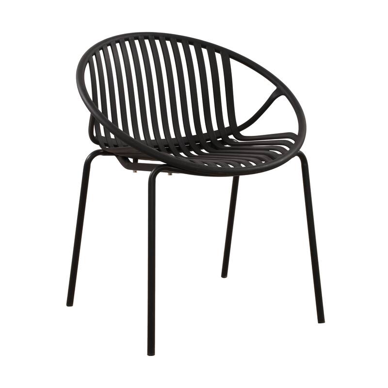 7 Pieces Outdoor Modern Dining Set with Stackable Chair, White