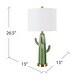 preview thumbnail 4 of 4, Green Cactus 26"H Table Lamp - 13 x 13 x 26.5