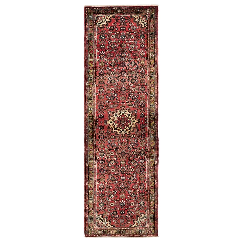 ECARPETGALLERY Hand-knotted Andelz Light Red Wool Rug - 2'9 x 9'1