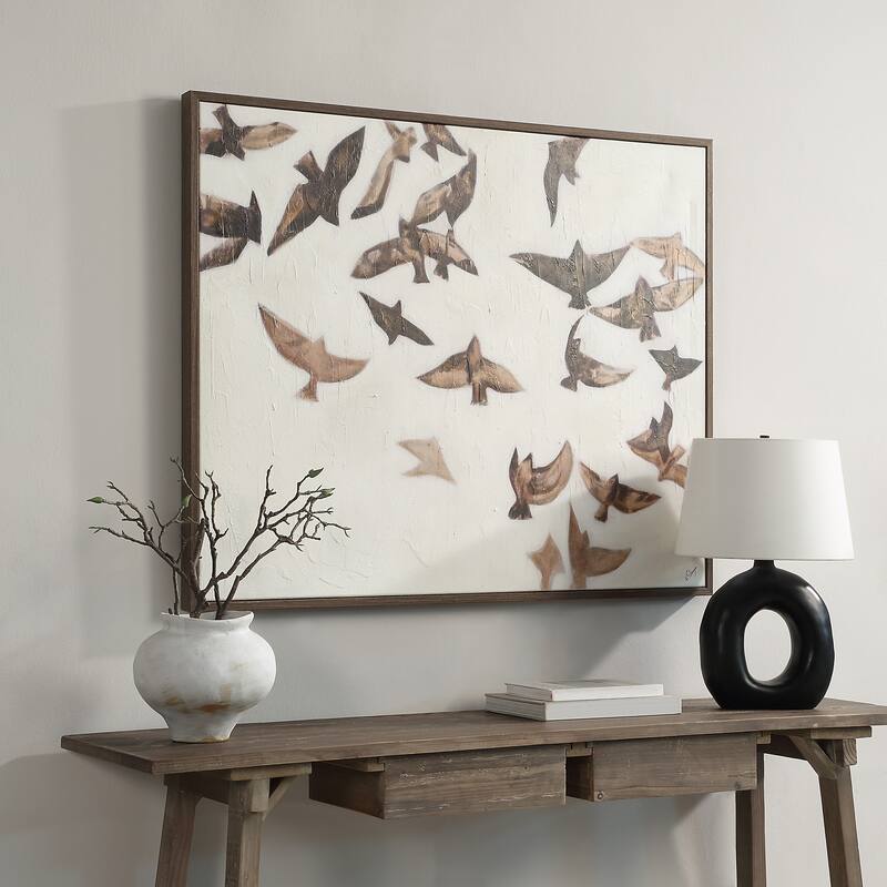 Busan 50" H x 40" W Canvas Art, White