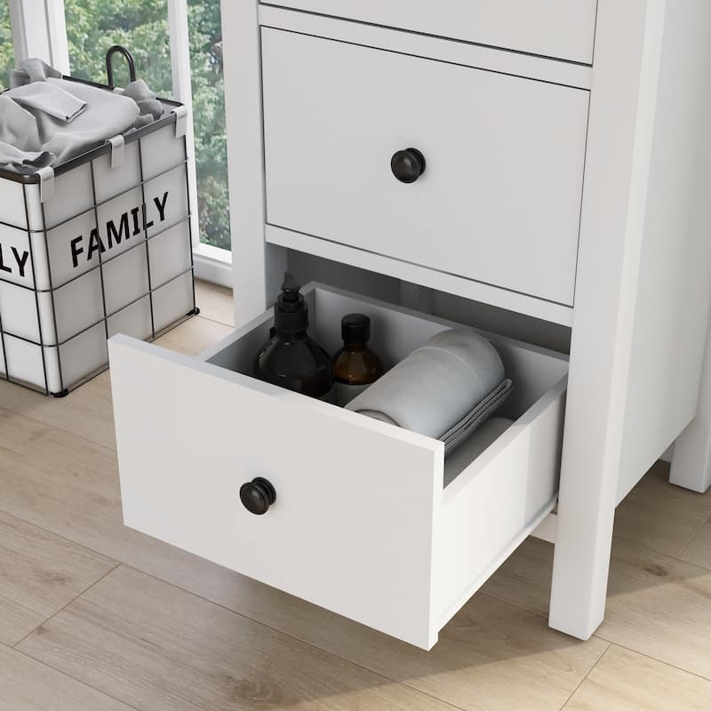 Wal Farmhouse Round Knobs 5-Drawer Storage Chest by Furniture of America